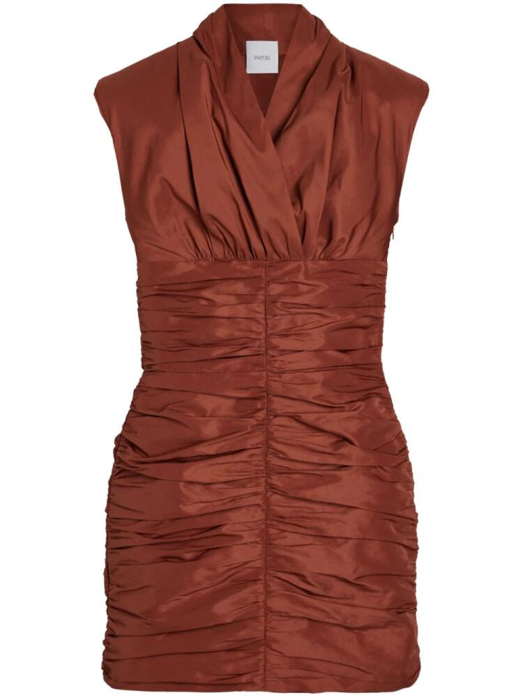 Patou open-back mini dress - Brown Cover