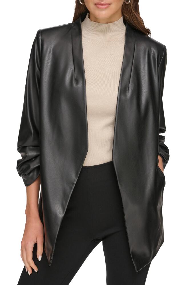 DKNY Ruched Blazer in Black Cover