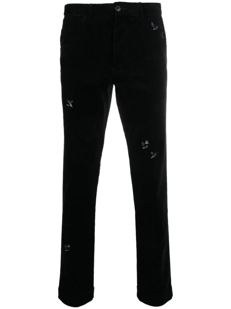 Polo Ralph Lauren embroidered-design straight trousers - Black Cover