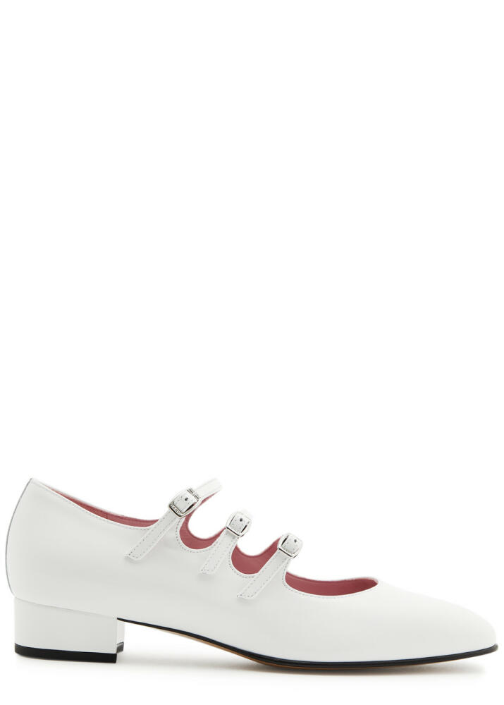 Carel Ariana Patent Leather Mary Jane Flats - White Cover