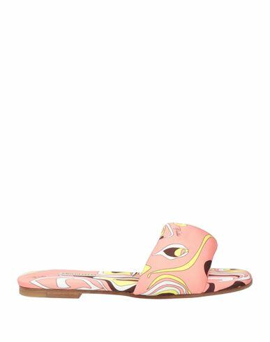 Pucci Woman Sandals Salmon pink Textile fibers Cover