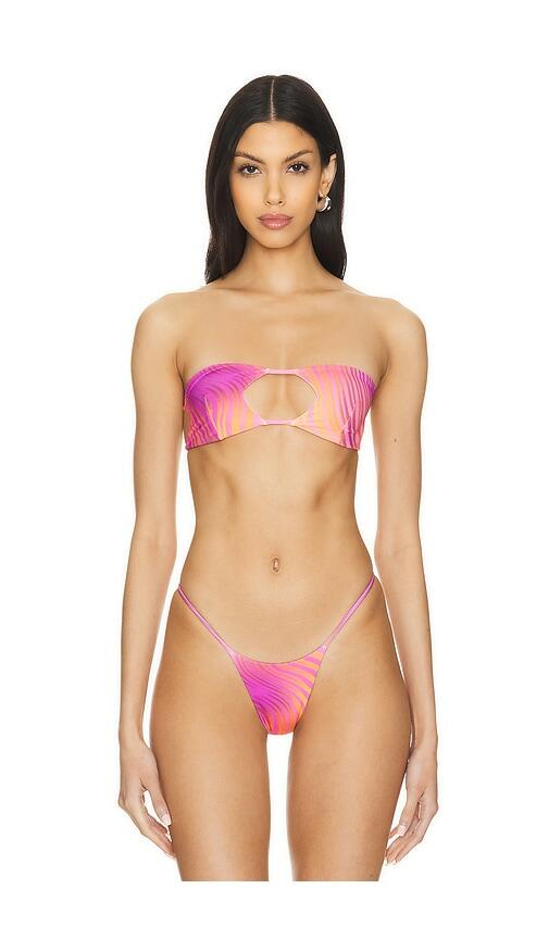 Indah Bass Bandeau Bikini Top in Pink Cover