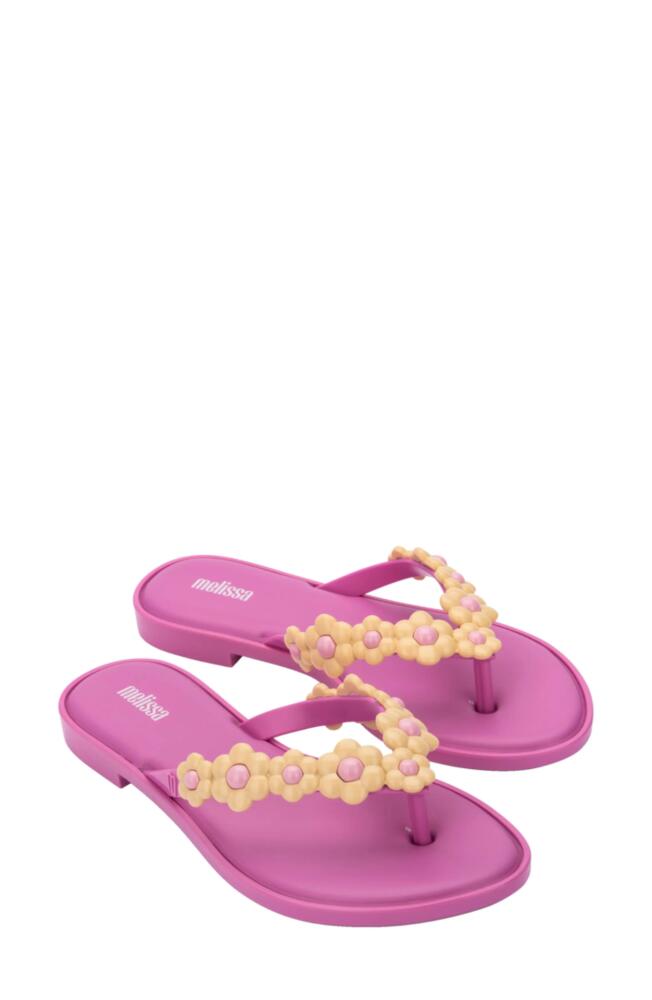 Melissa Spring Flip Flop in Lilac/Yellow Cover