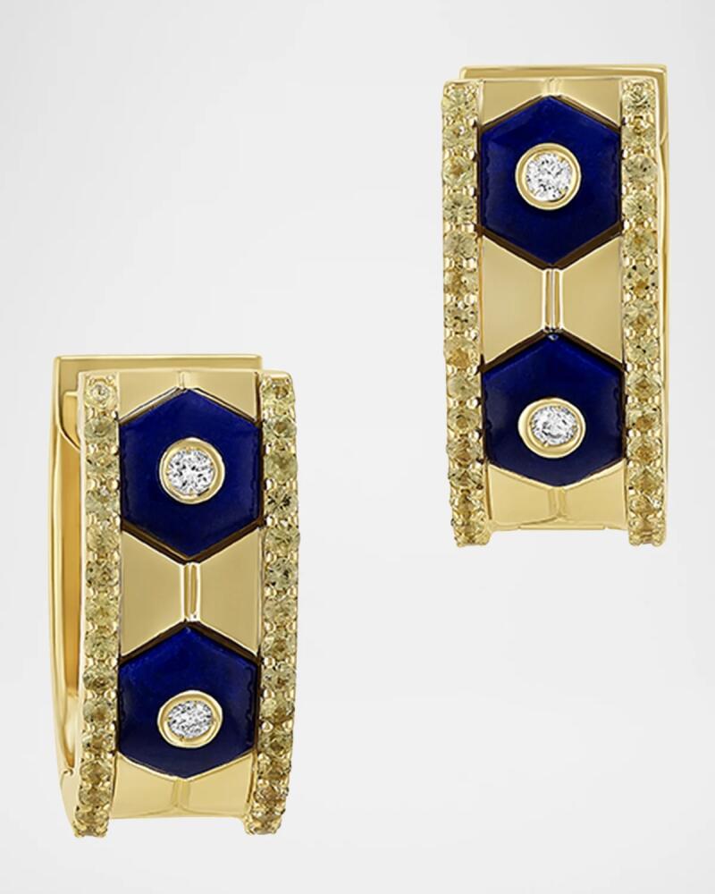 Miseno Baia Sommersa 18K Yellow Gold Earrings with Sapphires, Lapis, and Diamonds Cover