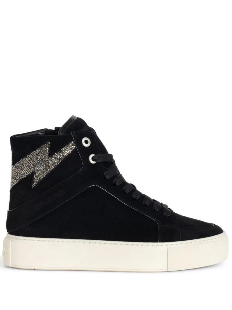 Zadig&Voltaire ZV1747 High Flash high-top platform trainers - Black Cover