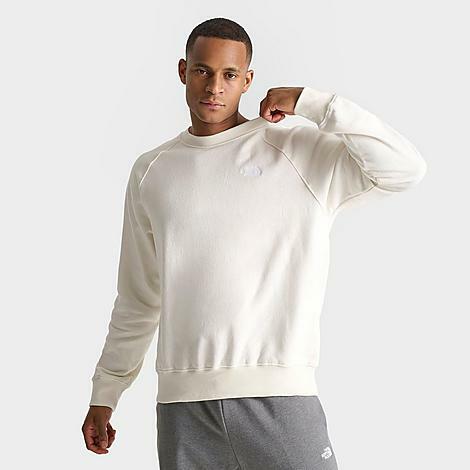 The North Face Inc Men's Evolution Crewneck Sweatshirt in White/White Dune Cover