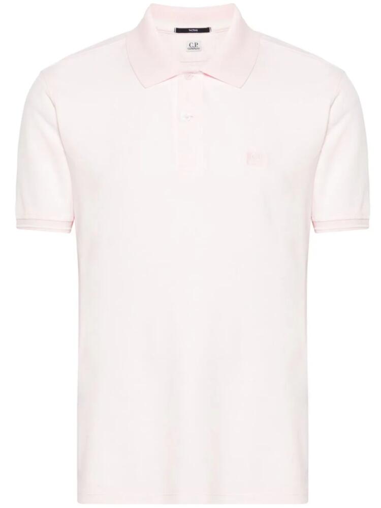 C.P. Company logo-patch piqué polo shirt - Pink Cover