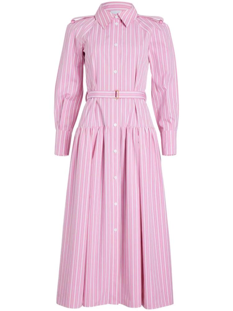 Patou striped maxi shirt dress - Pink Cover