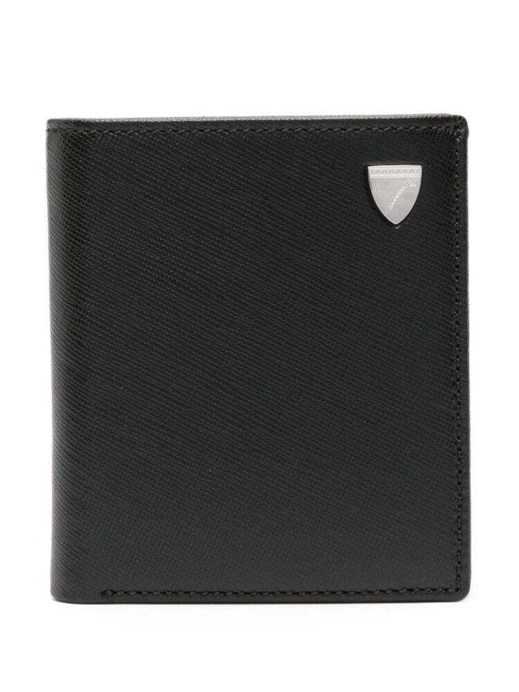 Aspinal Of London logo-plaque leather wallet - Black Cover