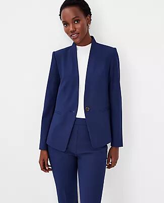 Ann Taylor The Petite Cutaway Blazer in Bi-Stretch Cover