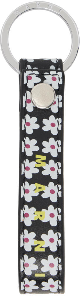 Marni Black & White Daisy Keychain Cover