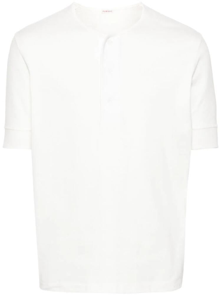 FURSAC short button-fastening T-shirt - White Cover