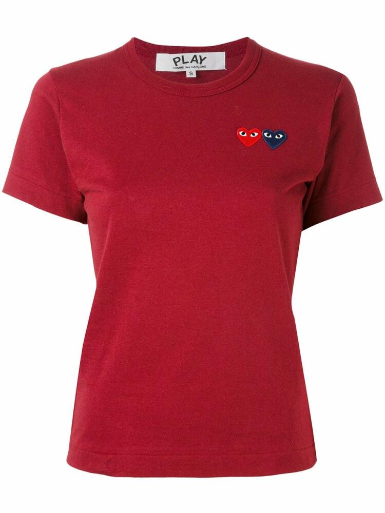 Comme Des Garçons Play slim-fit heart patch T-shirt - Red Cover