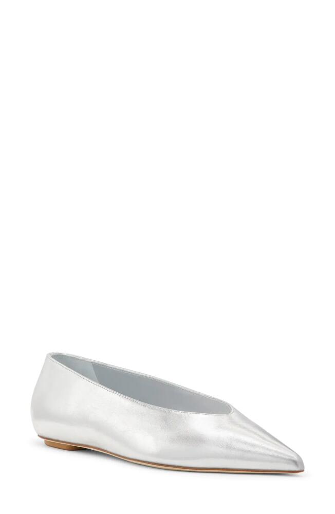 Stuart Weitzman Lina Flat in Silver Cover