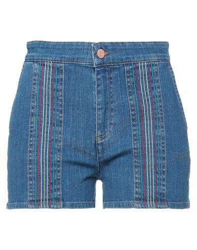 See By Chloé Woman Denim shorts Blue Cotton, Elastane Cover