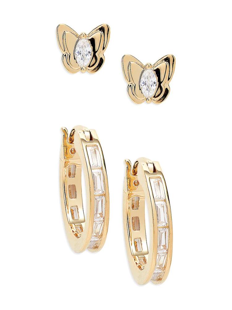 Adriana Orsini Women's Cirque Set Of 2 18K Goldplated & Cubic Zirconia Earrings Cover