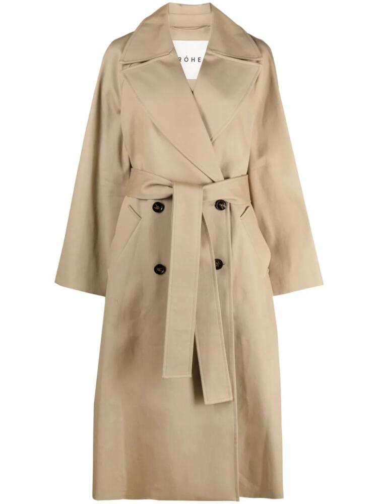 Róhe double-breasted belted trench coat - Neutrals Cover