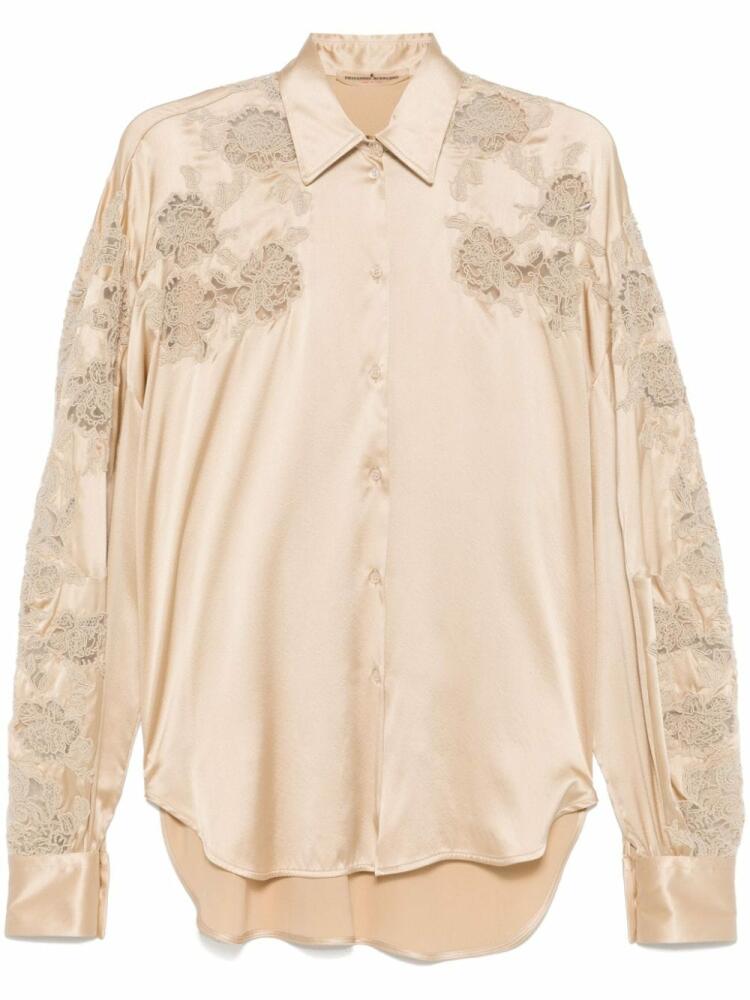 Ermanno Scervino floral-appliqué blouse - Neutrals Cover