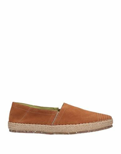 Brimarts Man Espadrilles Tan Soft Leather Cover