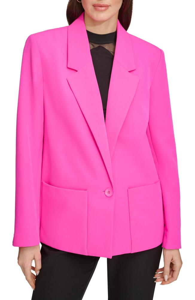 DKNY One-Button Blazer in Shocking Pink Cover