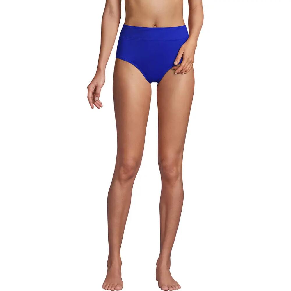 Lands' End Tummy Control High Waisted Bikini Bottoms in Electric Blue Cover