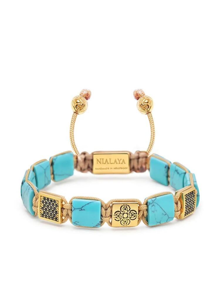 Nialaya Jewelry gemstone-embellished adjustable bracelet - Gold Cover