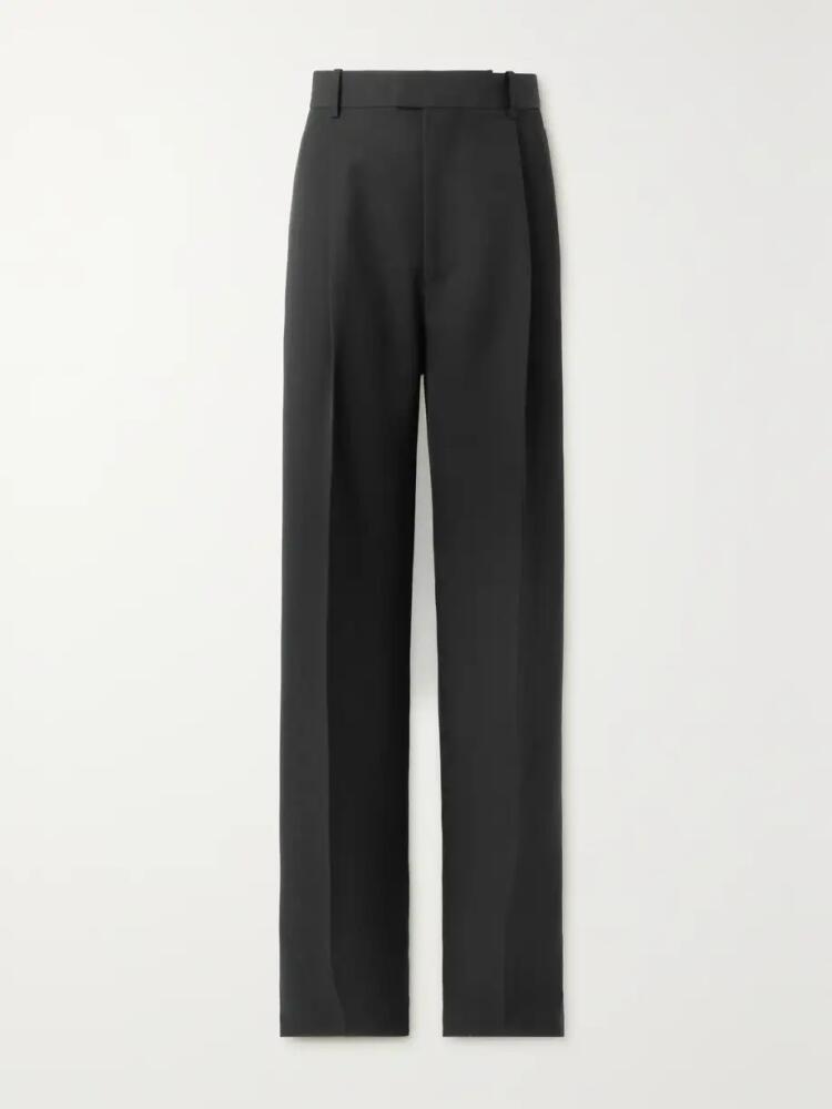 Bottega Veneta - Pleated Wool-twill Pants - Black Cover