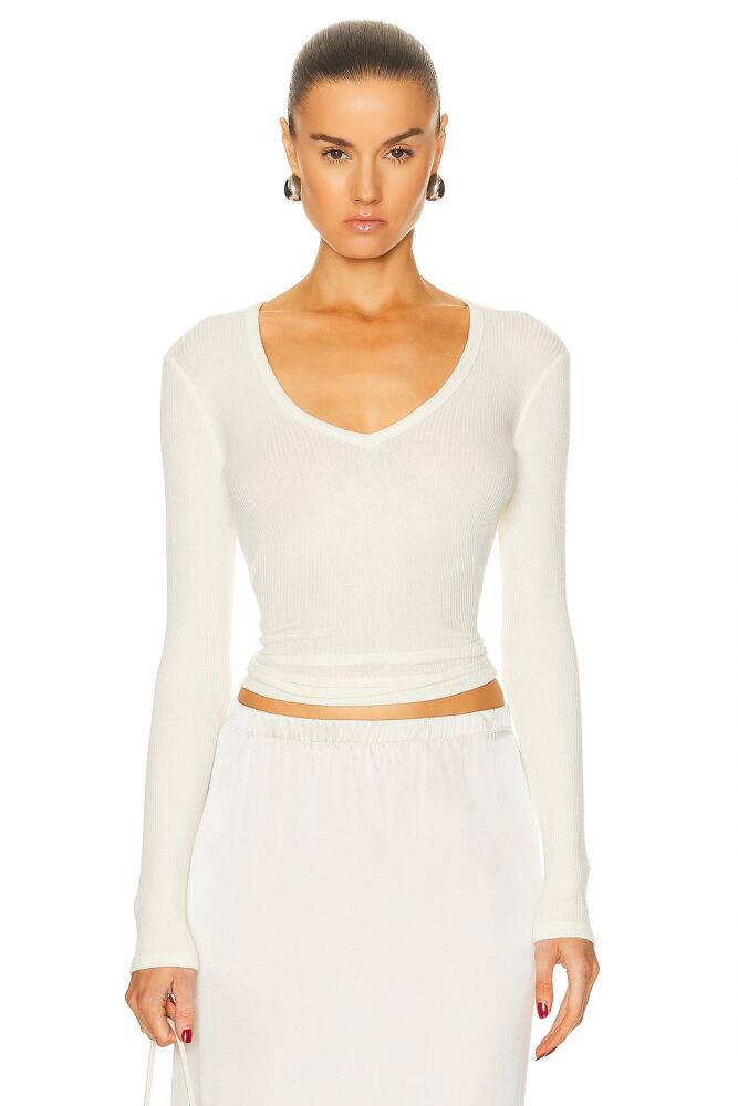 SABLYN Miko V Neck Top in Cream Cover