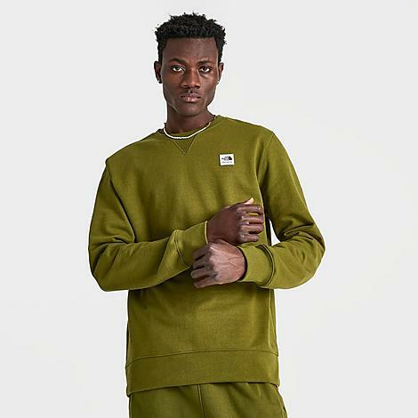 The North Face Inc Men's Heritage Patch Crewneck Sweatshirt in Green/Forest Olive Cover