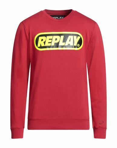 Replay Man Sweatshirt Red Cotton Cover