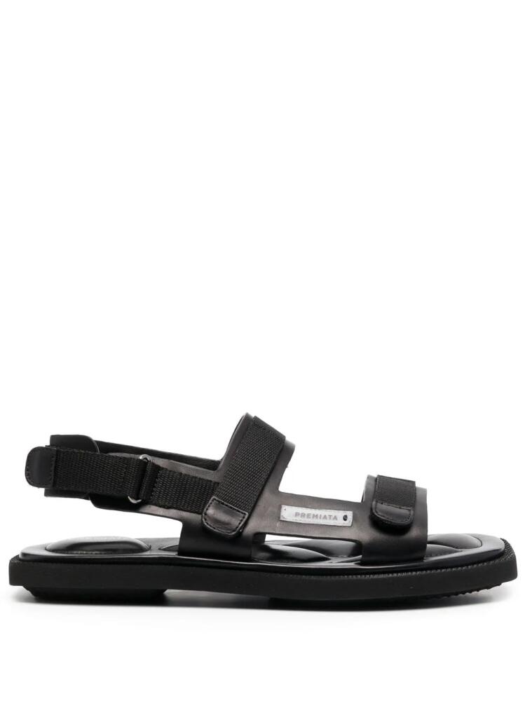 Premiata touch-strap leather sandals - Black Cover