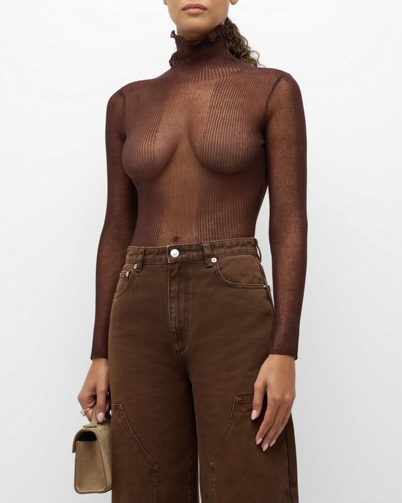 SER.O.YA Piper Ribbed Sheer Sweater Cover