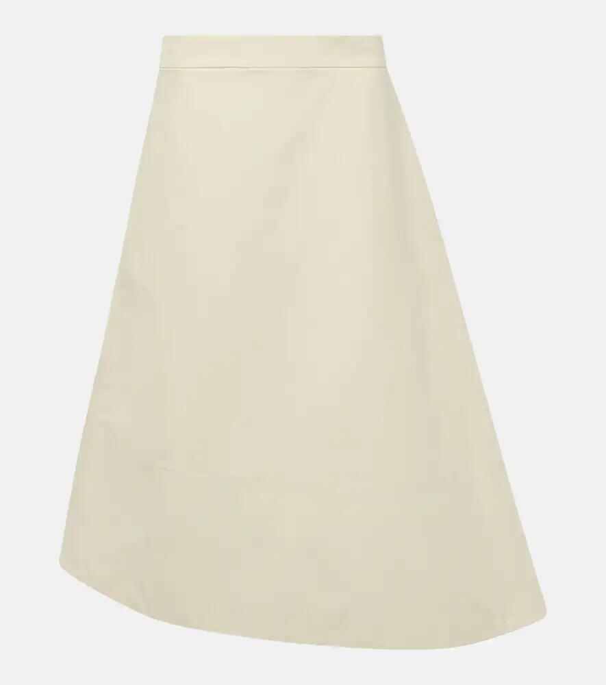 Jil Sander Asymmetric cotton midi skirt Cover