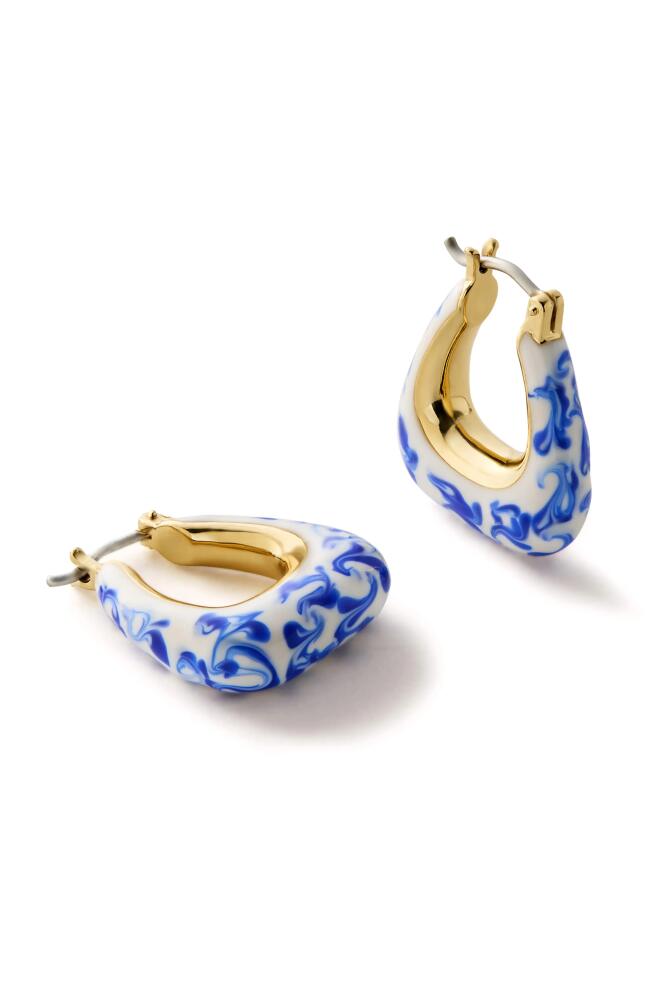 Ana Luisa Statement Earrings - Dakota Marble Blue in Marble Blue/Gold Cover