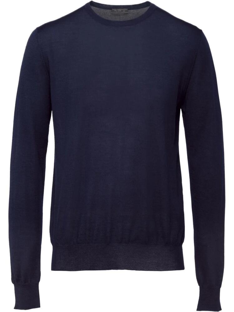 Prada knitted crew-neck sweater - Blue Cover