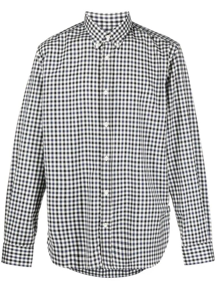 Woolrich fine-check virgin wool shirt - Blue Cover