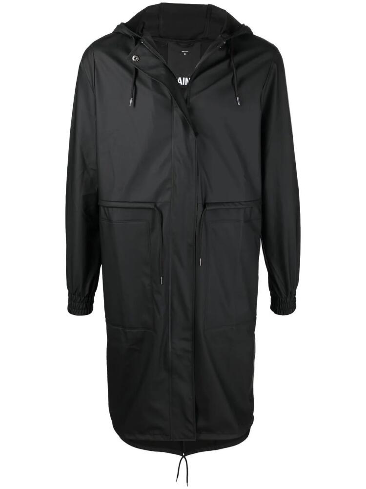 Rains drawstring hooded raincoat - Black Cover