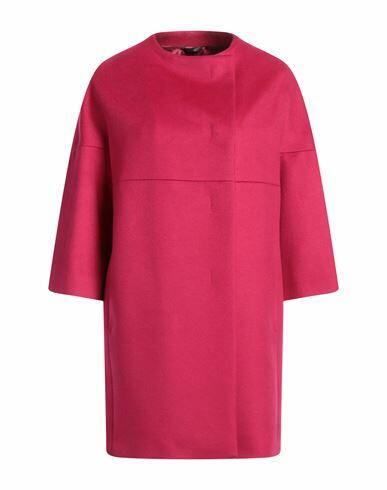 Cinzia Rocca Woman Coat Magenta Virgin Wool, Silk Cover