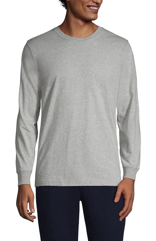 Lands' End Super-T Long Sleeve T-Shirt in Gray Heather Cover