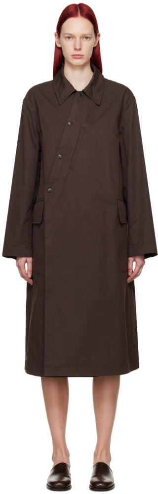 LEMAIRE Brown Asymmetrical Coat Cover