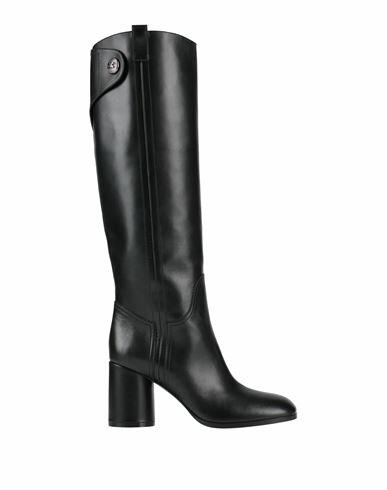 Casadei Woman Boot Black Calfskin Cover