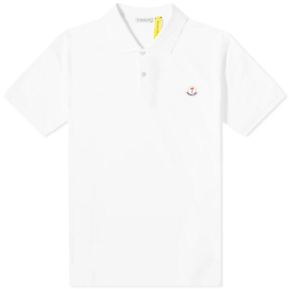 Moncler Genius x Palm Angels Short Sleeve Polo Shirt in White Cover