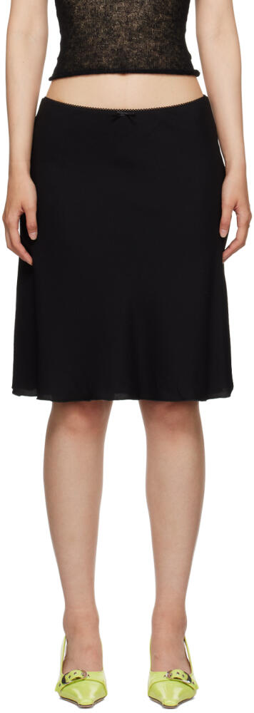 GUIZIO Black Paloma Midi Skirt Cover