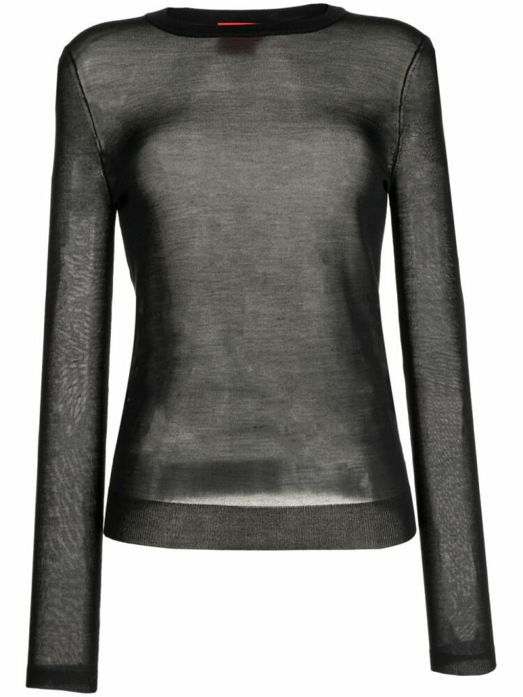 Cashmere In Love Dora crew-neck silk jumper - Black Cover