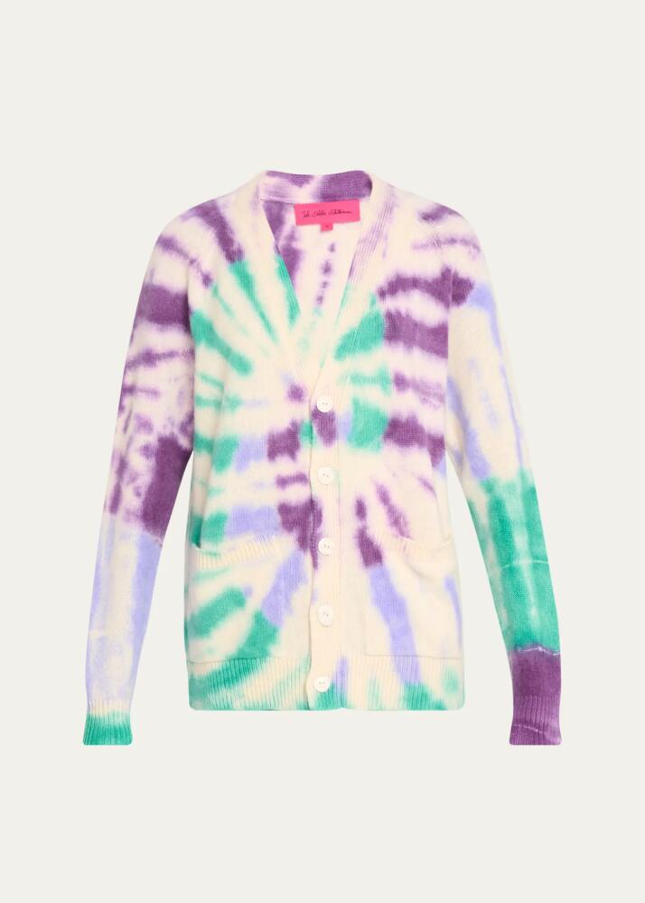 The Elder Statesman Swirl Tie-Dye Wool-Cashmere Cardigan Cover