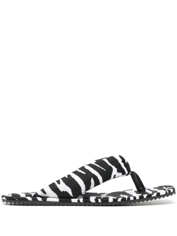 The Attico zebra-print slides - White Cover