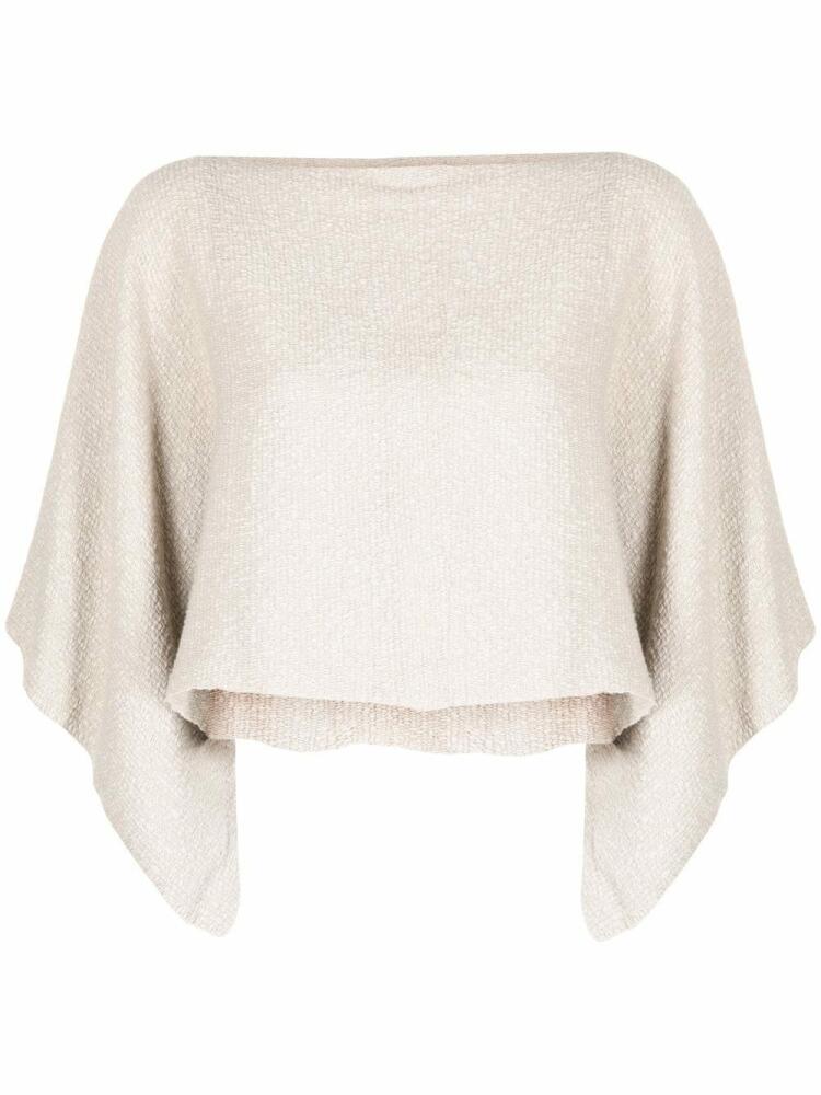 VOZ cape-style knit jumper - Neutrals Cover