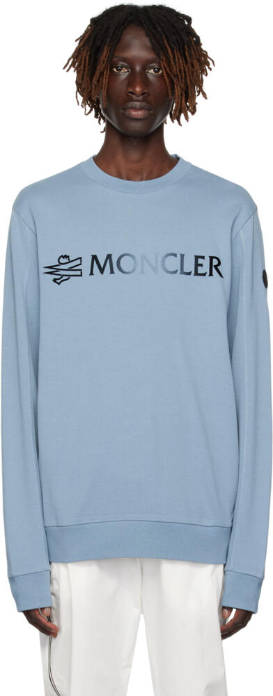 Moncler Blue Flocked Sweatshirt Cover