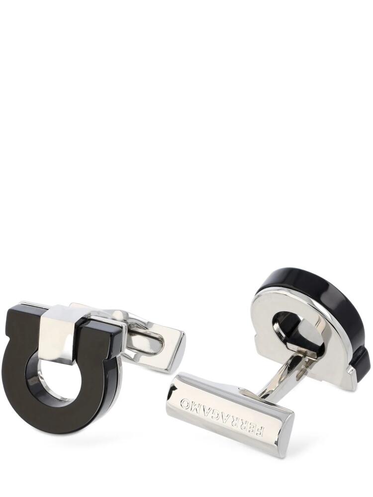 FERRAGAMO Onyx Gancio Cufflinks Cover