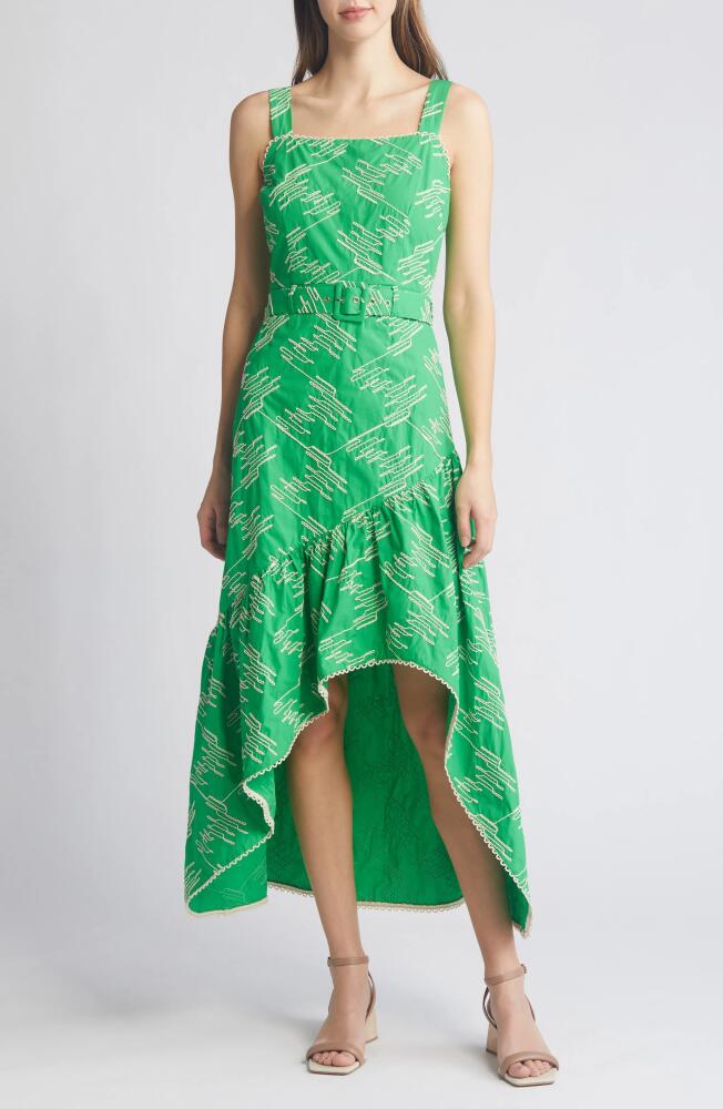 CIEBON Simala Belted High-Low Dress in Emerald Green Cover